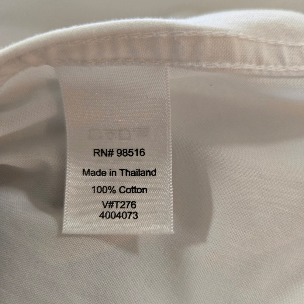 Coldwater Creek Shirt Womens  PL Petite Large White Cotton Pleated Long Sleeve - Picture 5 of 10